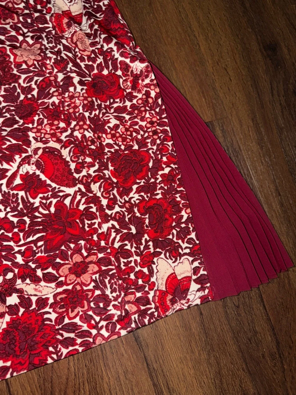 Nwt Tory Burch Ria Butterfly Floral Print Pleated Dress $450 party Summer formal